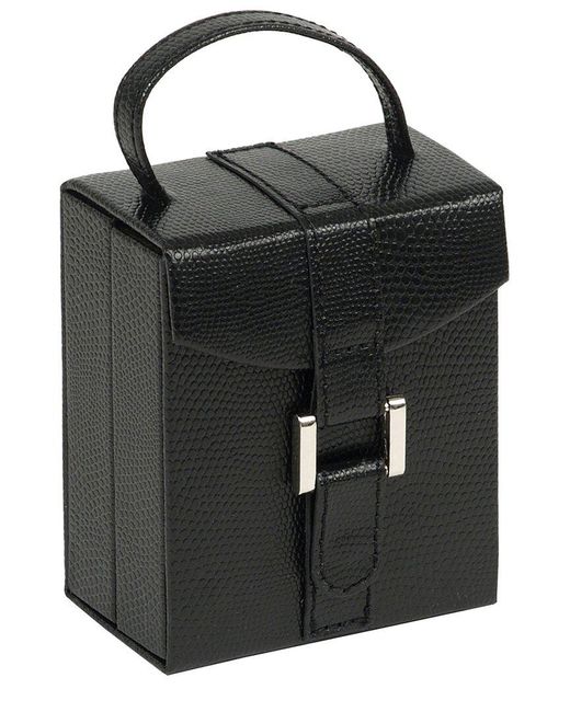 WOLF 1834 Black Heritage Mini Fold-Out Jewelry Box