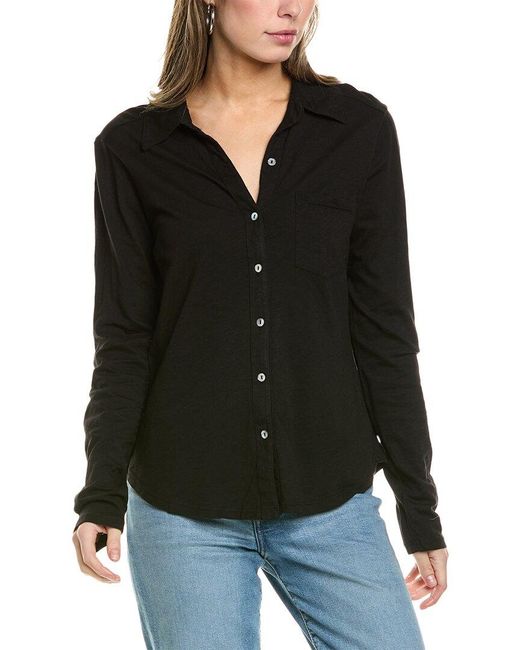 Michael Stars Black Ayla Button-down Shirt