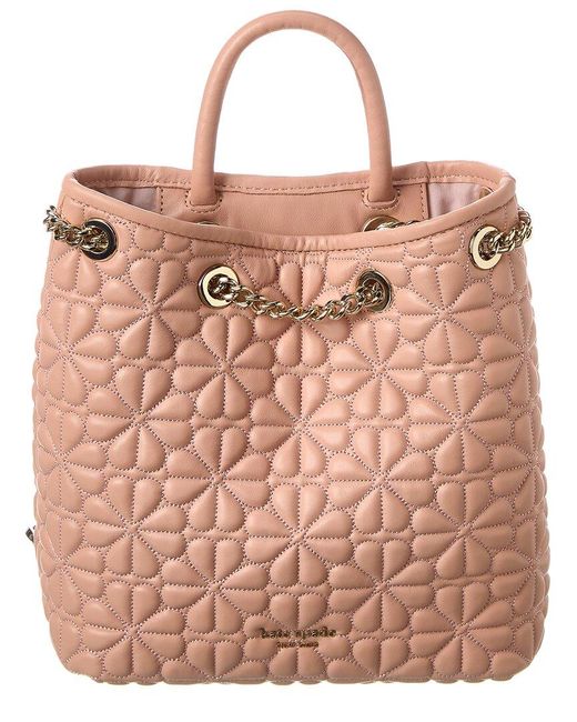 Kate Spade Bloom Medium Leather Backpack in Pink Lyst UK