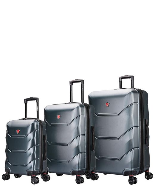 DUKAP Gray Zonix Hardside 3pc Luggage Set