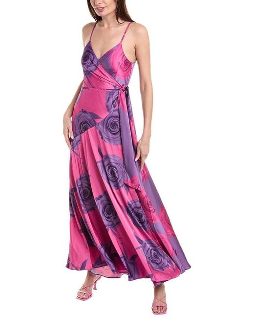 Hutch Pink Alden Maxi Wrap Dress