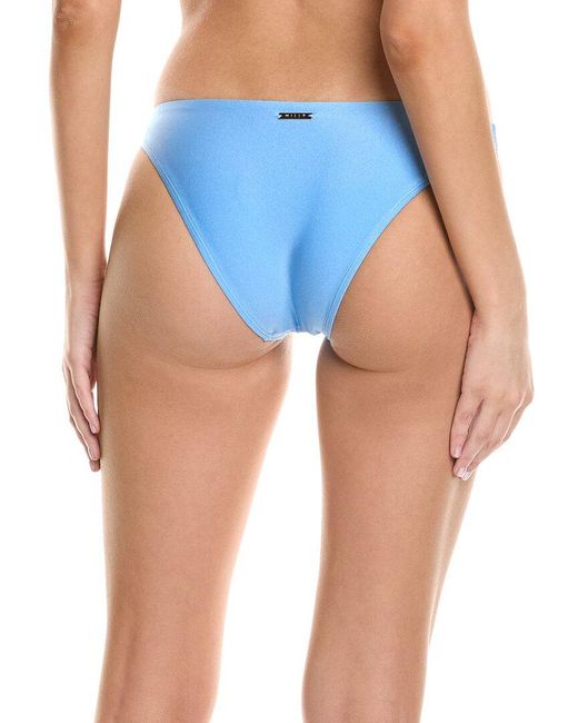 MILLY Blue Gloss Bikini Bottom