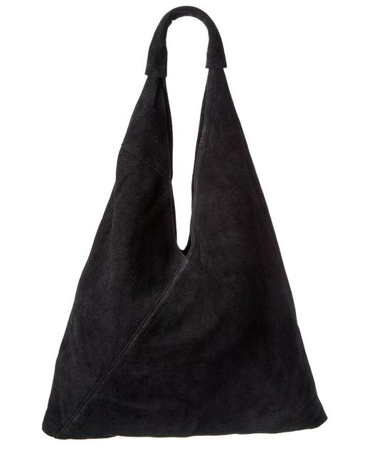 Persaman New York Black Amelia Suede Hobo Bag
