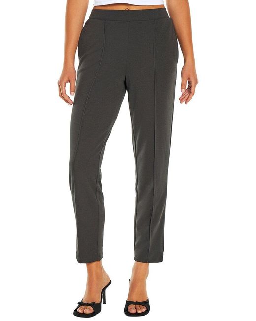 Three Dots Black Anne Tapered Pant