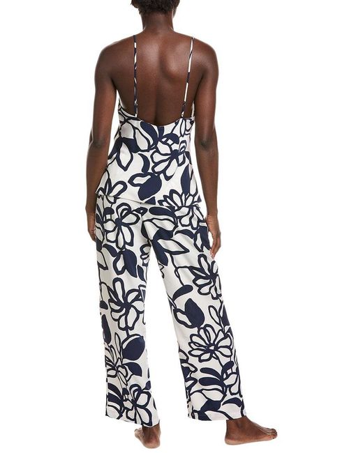Natori Blue 2pc Miyu Pajama Set