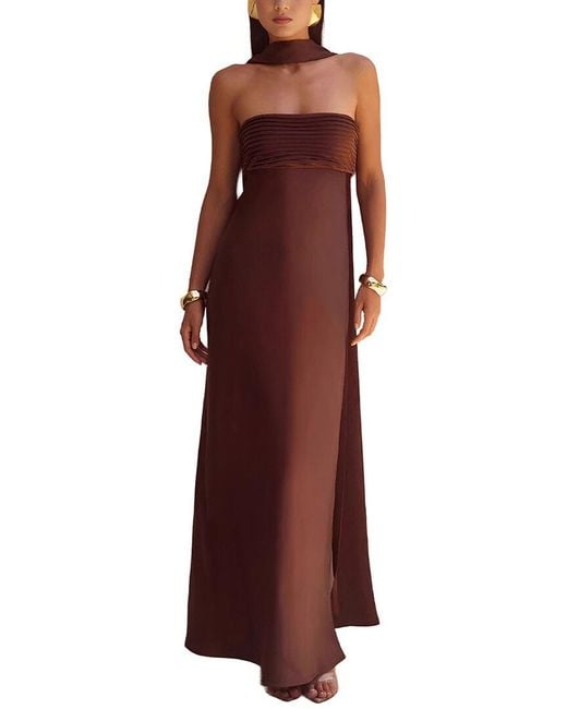 DELI S Purple Solid Maxi Dress
