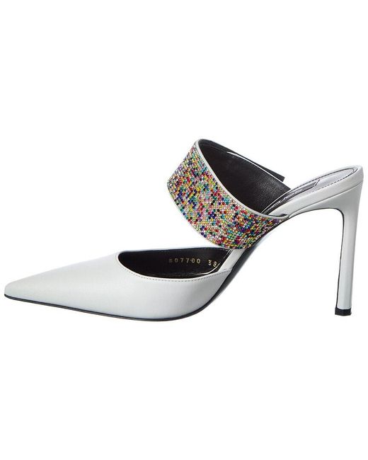 Sergio Rossi White Aris 95 Leather Pump