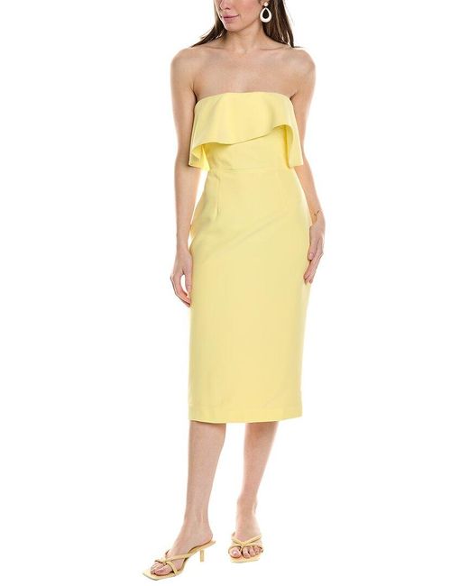 Bardot Yellow Garnet Midi Dress