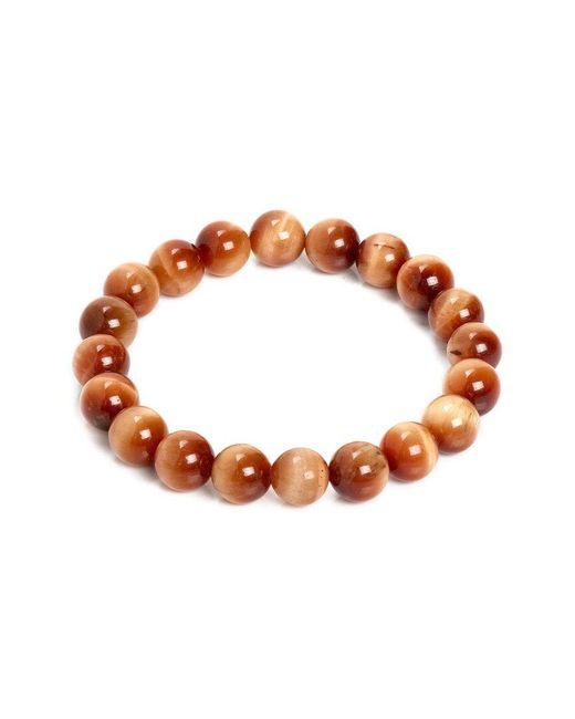 jean claude Brown Jewelry Tiger Eye Bead Stretch Bracelet for men