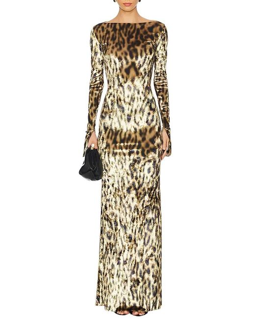 MIRA RICHI Maxi Dress in Metallic | Lyst UK