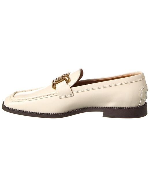 Tod's White Kate Leather Loafer