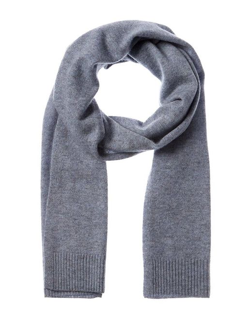 Qi Blue Cashmere Jersey Cashmere Scarf for men