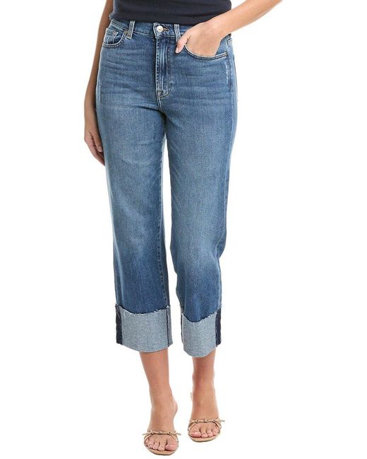 7 For All Mankind Blue Logan Stovepipe Jean