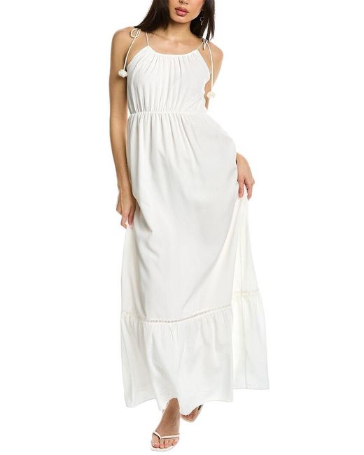 CELINA MOON White Maxi Dress