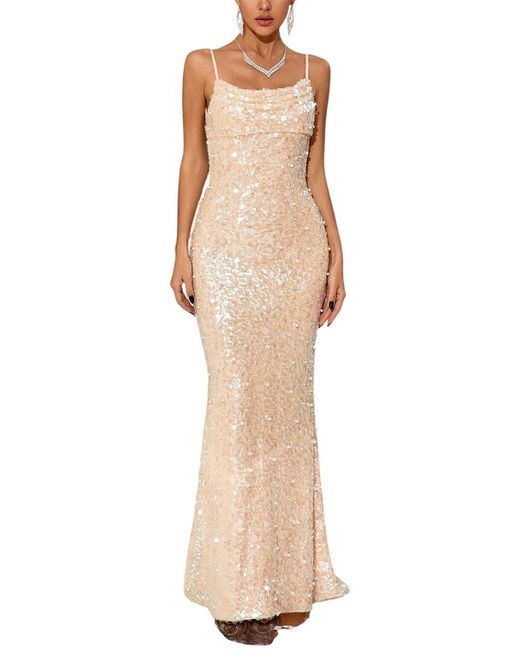 Monique Lagarde Natural Maxi Dress
