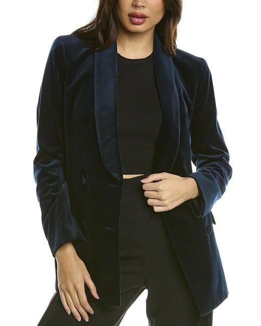 Theory Velvet Jacket in Black Lyst