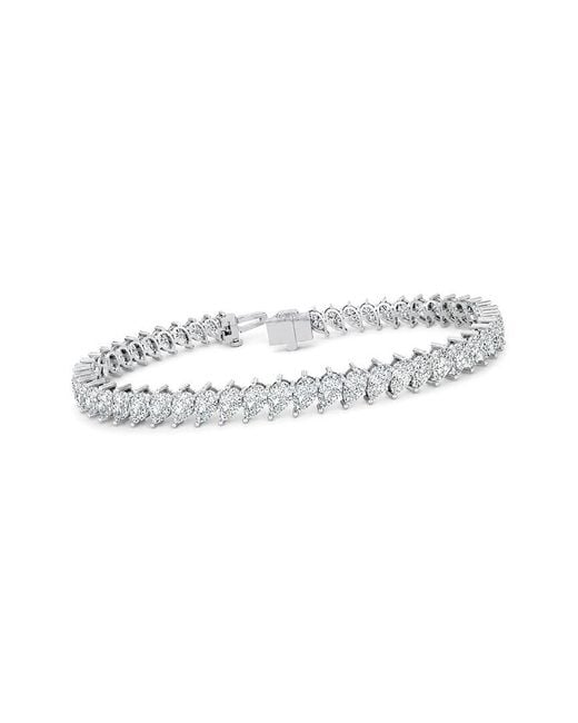 Lab Grown Diamonds White 14K 9.36 Ct. Tw. Lab-Grown Diamond Tennis Bracelet