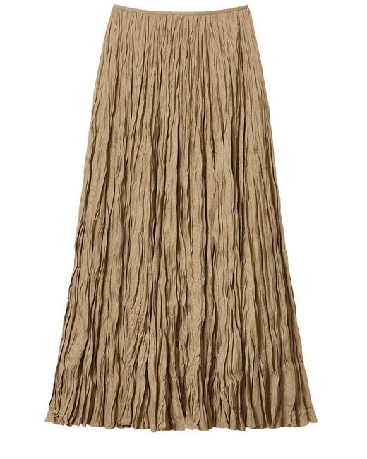 Lafayette 148 New York Natural Side Zip Flared Skirt