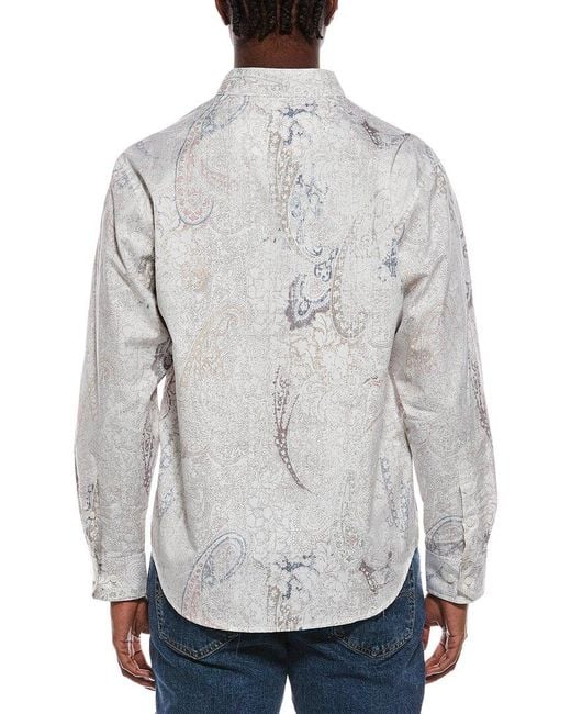 Tommy Bahama Gray Saldana Paisley Silk-Blend Shirt for men