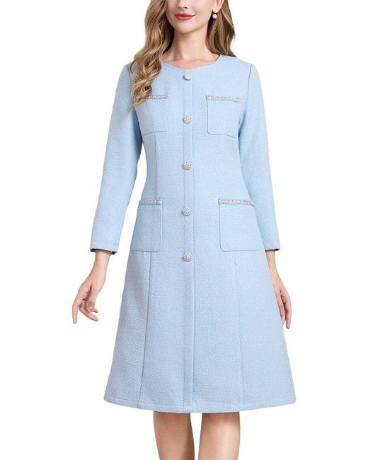 LEBRIN ATELIER Blue Mini Dress