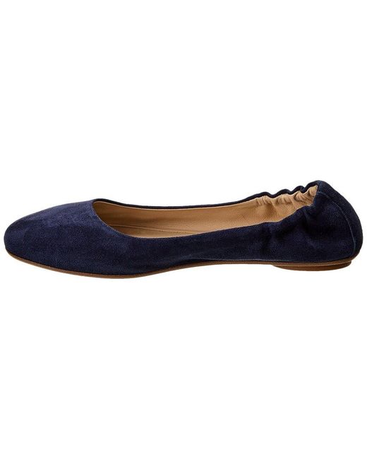 Theory Blue Glove Suede Ballet Flat