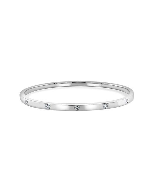 Sabrina Designs White 14k 0.28 Ct. Tw. Diamond Bangle Bracelet