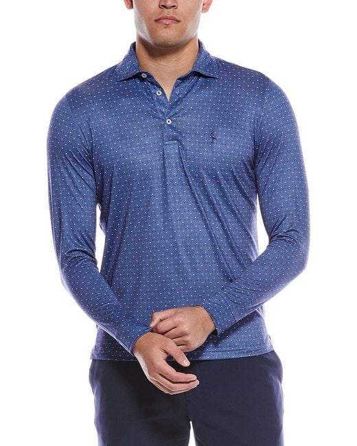 Tailorbyrd Blue Golf Clubs Performance Polo Shirt for men