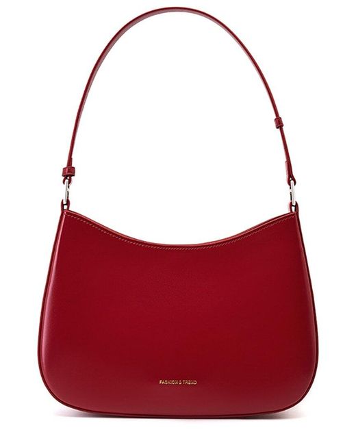Adele Berto Red Leather Shoulder Bag