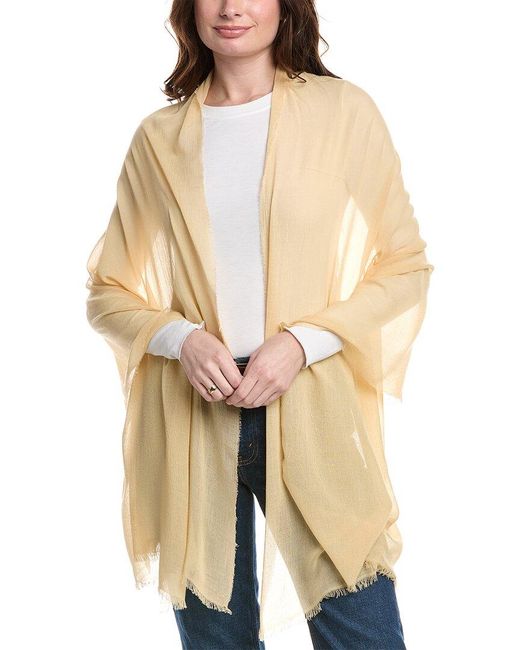Bruno Magli Natural Cashmere-Blend Crinkle Wrap
