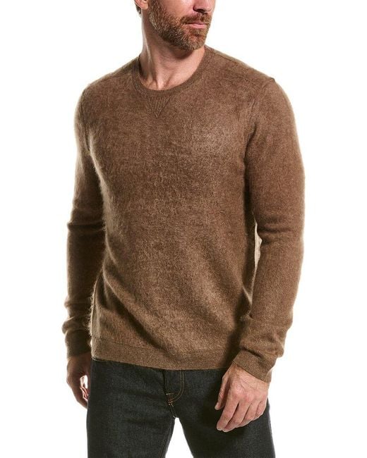 John Varvatos Jones Regular Fit Brushed Cashmere Crewneck Sweater