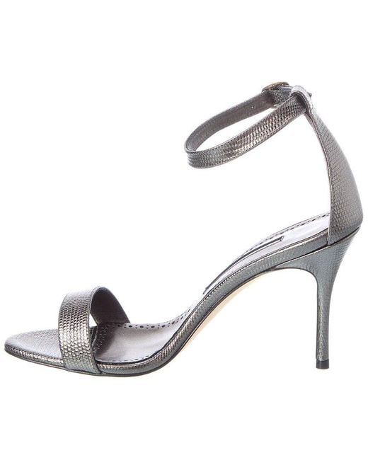 Manolo Blahnik Metallic Chaos 90 Leather Sandal