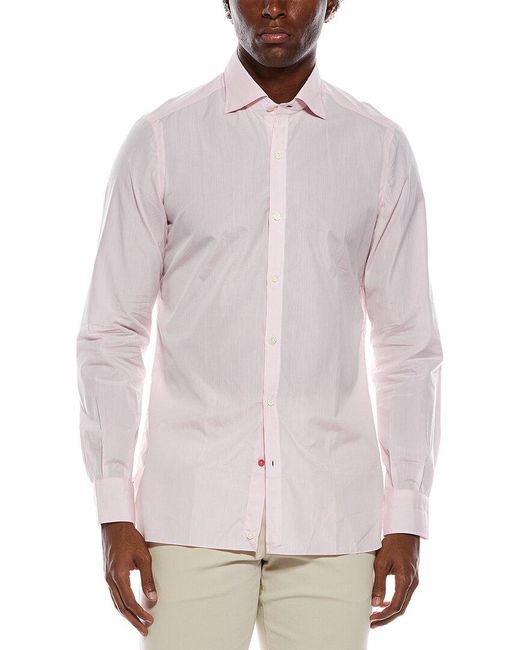 Isaia Pink Sport Shirt for men
