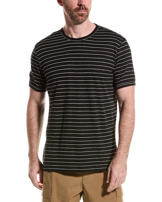Slate & Stone Black Linen-blend T-shirt for men