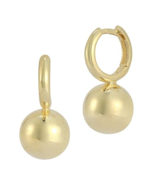Chloe and Madison Metallic 14k Over Silver Bold Ball Earrings