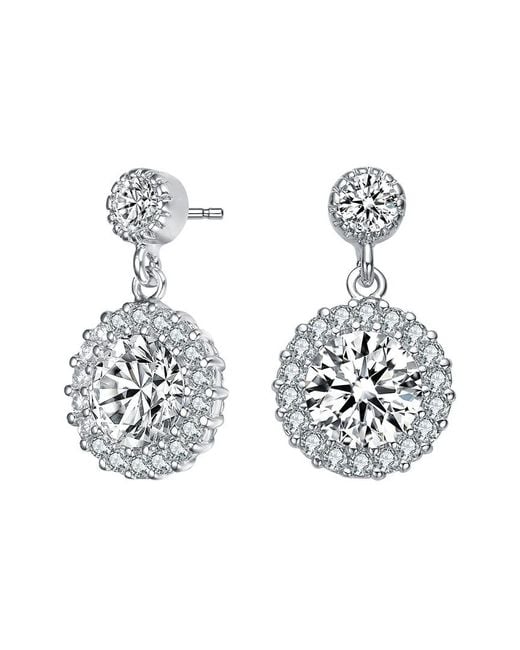 Genevive Jewelry White Silver Earrings