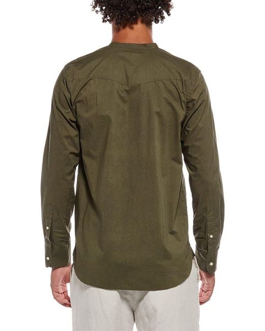 Officine Generale Green Officine Generale Gaspard Poplin Shirt for men