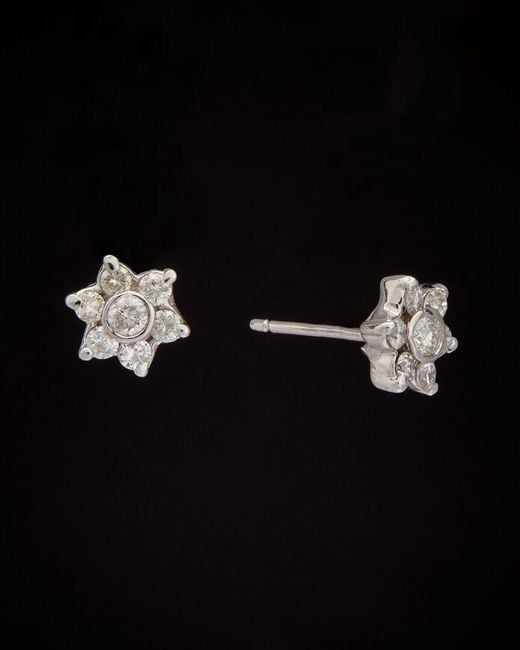Italian Gold Black 18k 0.67 Ct. Tw. Diamond Studs