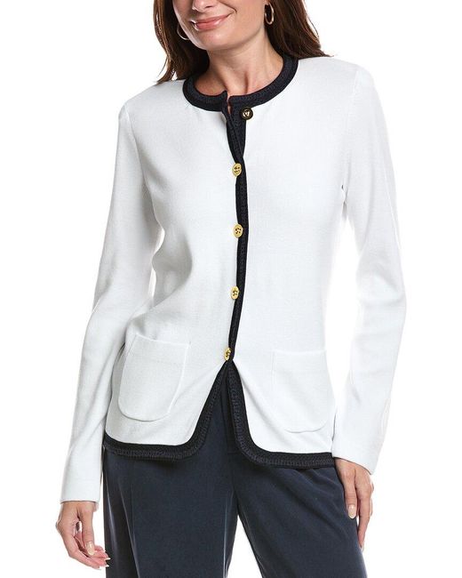 St. John White Knit Jacket