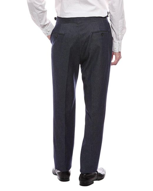 Isaia Blue Cashmere-Blend Trouser for men