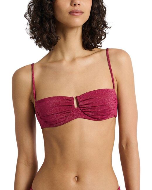 Onia Red Alessia Bikini Top