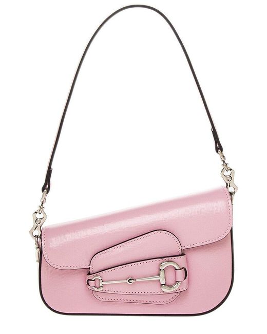 Gucci Pink Horsebit 1955 Mini Leather Shoulder Bag