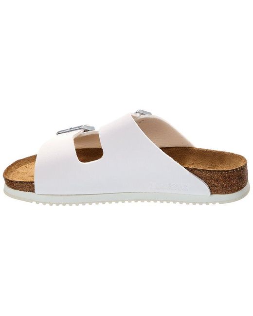 Birkenstock White Arizona Prof Birko-Flor Sandal