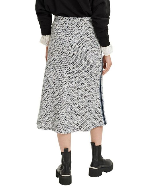 Maje Gray Woven Skirt