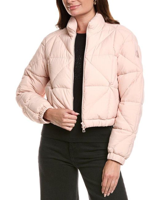 Moncler Pink Quilted Down Jacket
