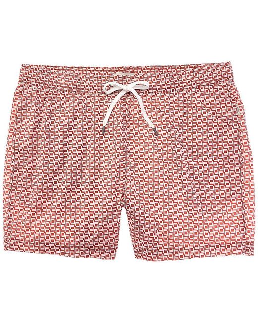 Onia Red Printed Swim Short for men