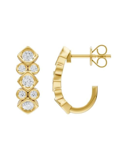 Lab Grown Diamonds Metallic Silver 1.02 Ct. Tw. Lab-grown Diamond Earrings