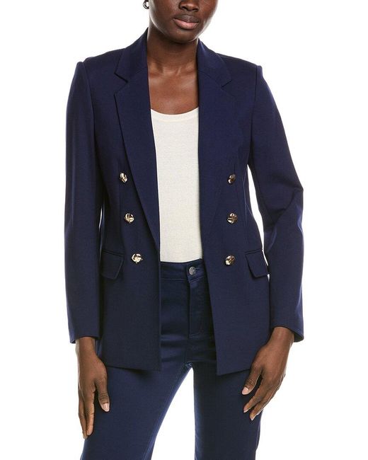 Jones New York Blue Modern Compression Jacket