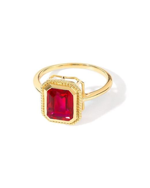 TIRAMISU Pink 14K Over 2.93 Ct. Tw. Lab-Grown Ruby Solitaire Ring