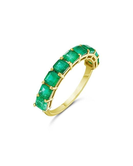 Forever Creations Signature Green Forever Creations 14k 1.97 Ct. Tw. Emerald Half-eternity Ring