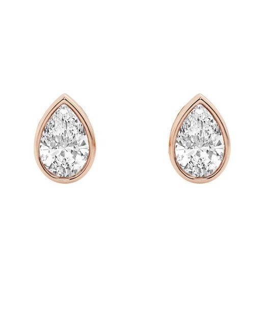 Lab Grown Diamonds Metallic 14K Rose 0.50 Ct. Tw. Lab-Grown Diamond Studs